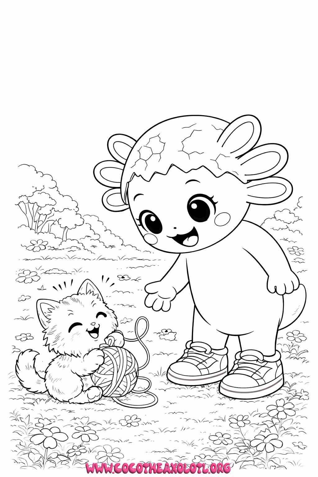 Kitten Coloring Page