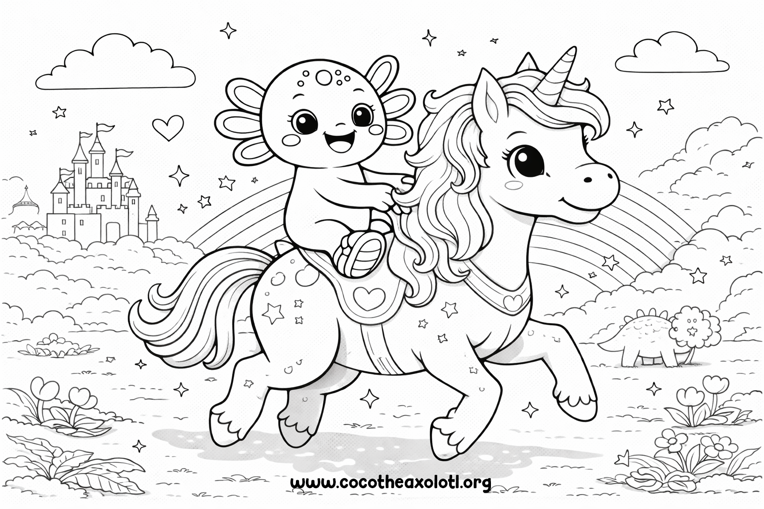 Unicorn Coloring Page